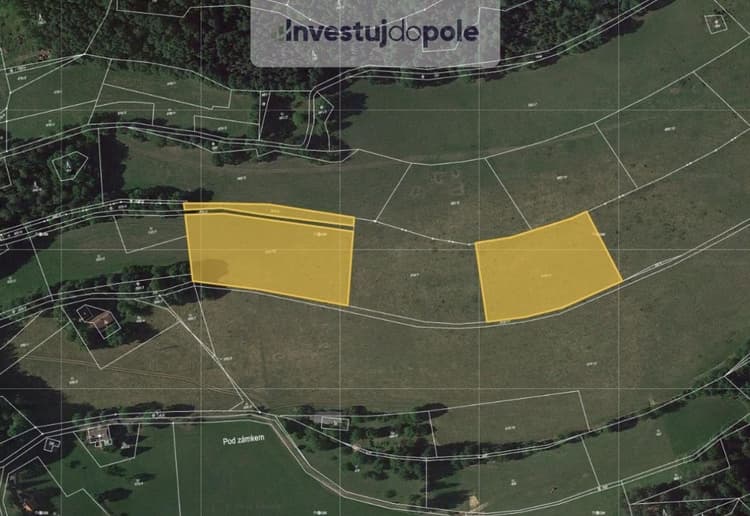 Prodej podílu 1/6 pole 2 087 m², Chuchelna - Komárov
