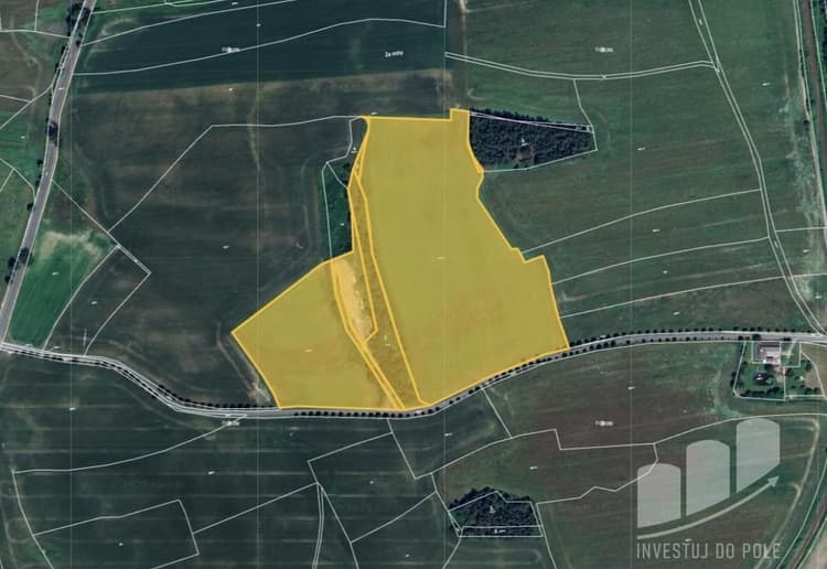 Prodej podílu 1/6 pole 10 876 m², Písek - Smrkovice