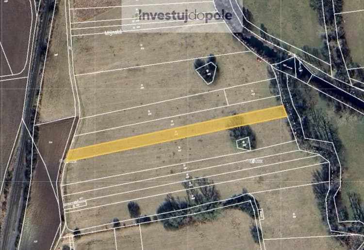 Prodej podílu 1/4 louky 651 m², Smidary - Červeněves