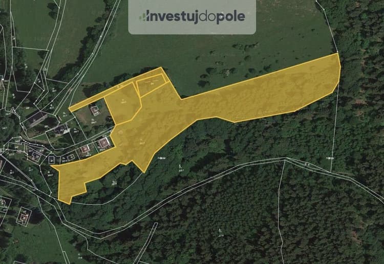 Prodej podílu 3/10 stavebního pozemku 5 145 m², Výsluní - Sobětice