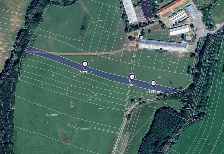 Prodej louky v k.ú. Podolí u Valašského Meziříčí