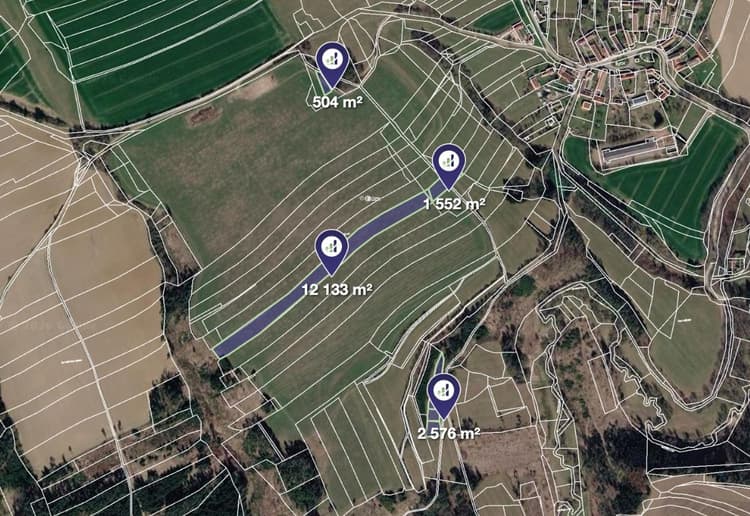 Prodej pole v k.ú. Senožaty a Syrov