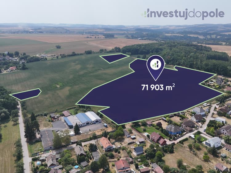 Spekulativní pozemek 71 903 m2 na hranici zástavby – Jírovice, kousek od Benešova