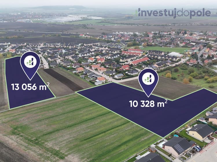 Investiční pozemek u nové zástavby rodinných domů – Postřižín, 23 384 m²
