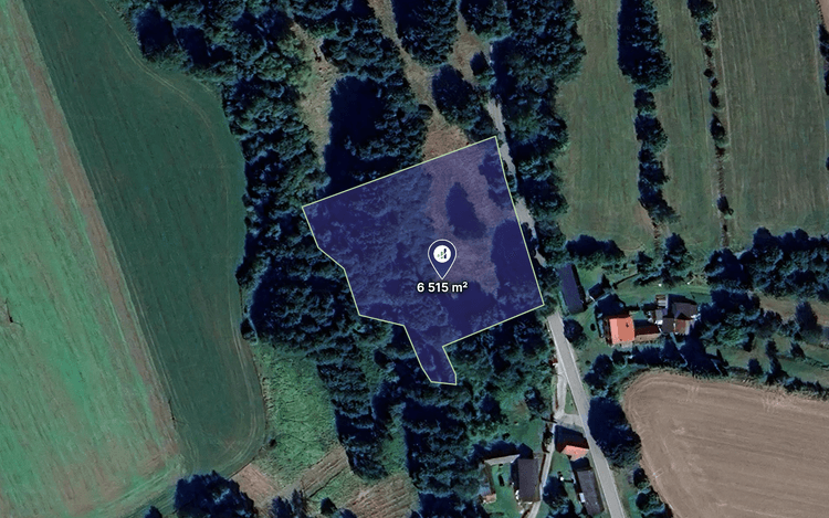 Prodej specifického pozemku 6 515 m², Pravonín - Karhule